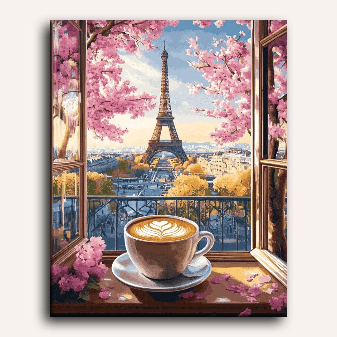 Cappuccino in Paris | Paint by Numbers - Image 2