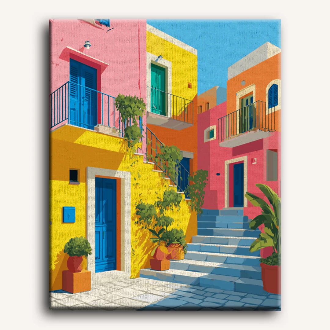 Cheerful architecture | Paint by Number - Image 2