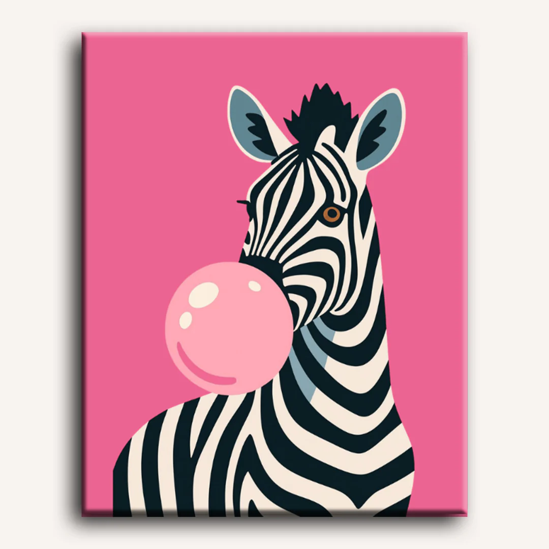 Chewing gum Zebra | Paint by Number - Image 2