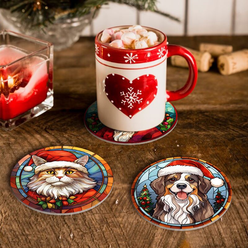 Christmas Coasters | 6 Pieces | Paint by Numbers - Image 4