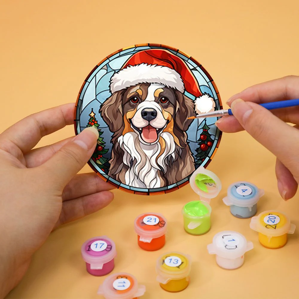 Christmas Coasters | 6 Pieces | Paint by Numbers - Image 8