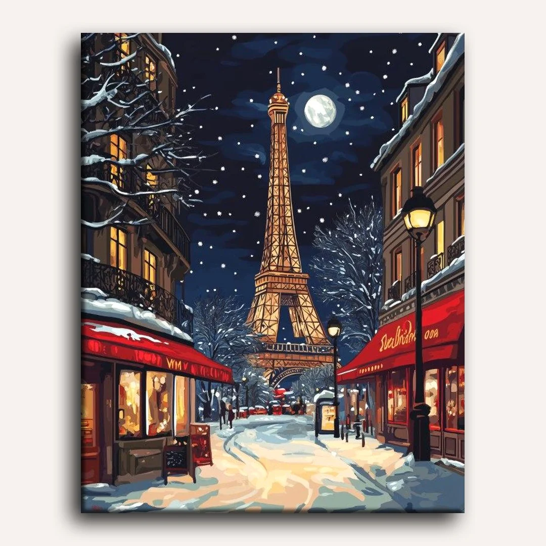 Christmas in Paris | Paint by Numbers - Image 2