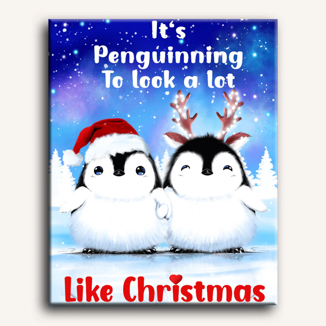 Christmas Penguins - By Tiny Tami | Paint by Number - Image 2