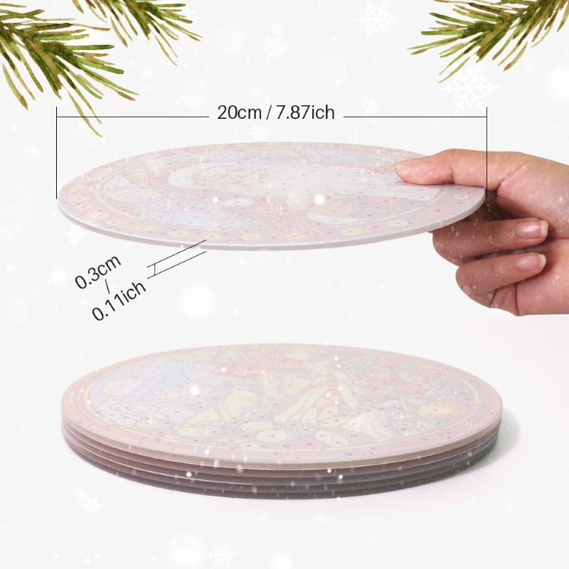 Christmas Placemats 6 Pieces | Paint by Numbers - Image 4