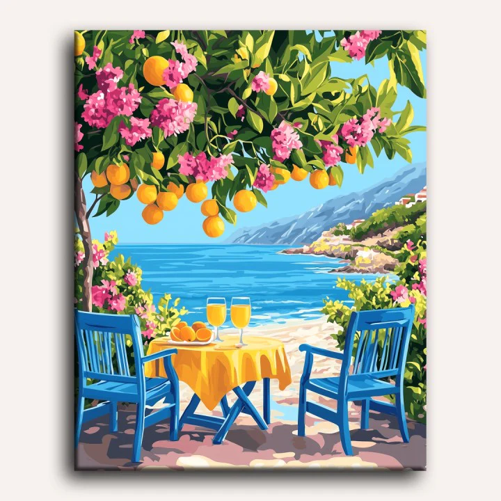 Citrus by the Sea | Paint by Number - Image 2