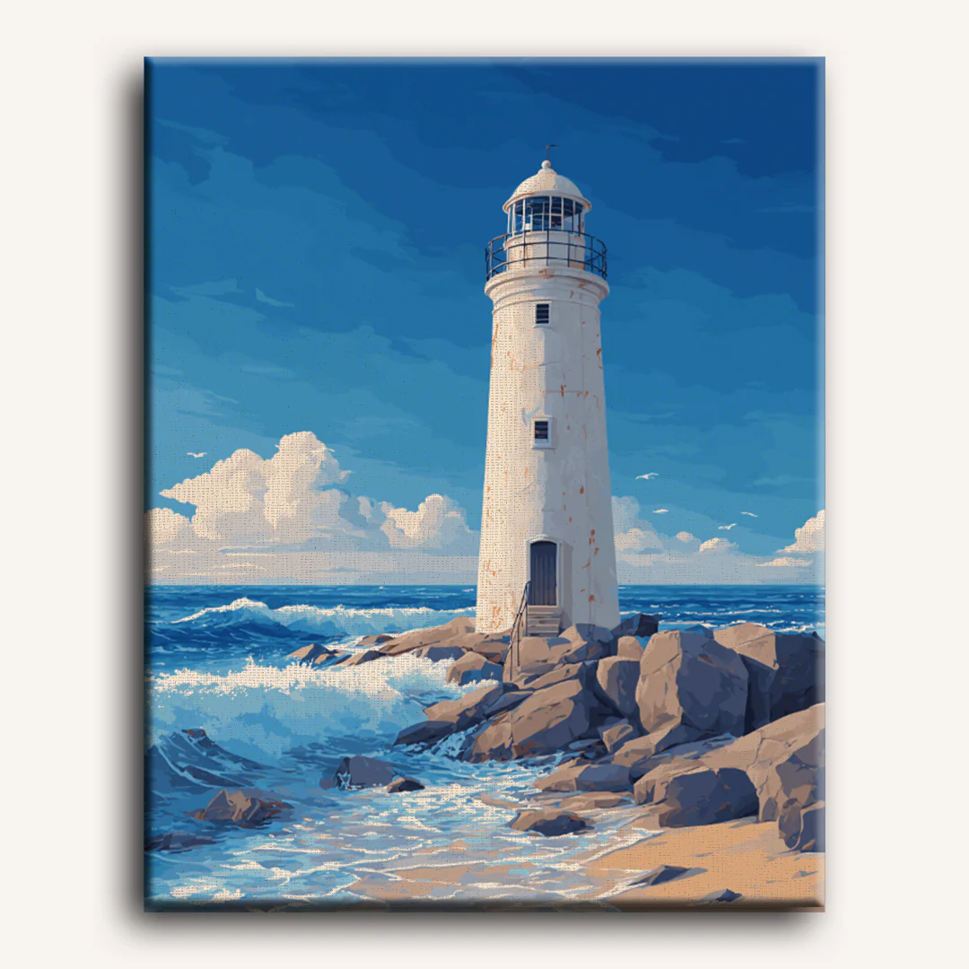 Coastal Lighthouse | Paint by Number - Image 2