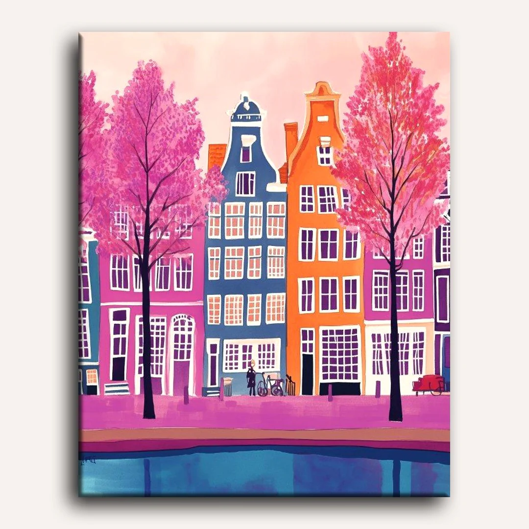 Colorful Amsterdam | Paint by Numbers - Image 2