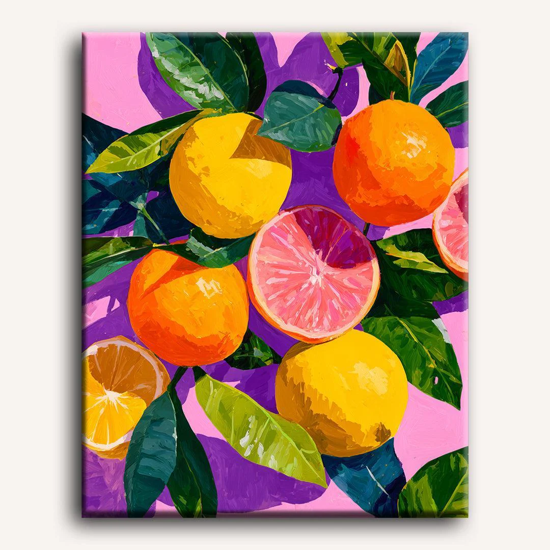 Colorful Citrus Fruits| Paint by Number - Image 2