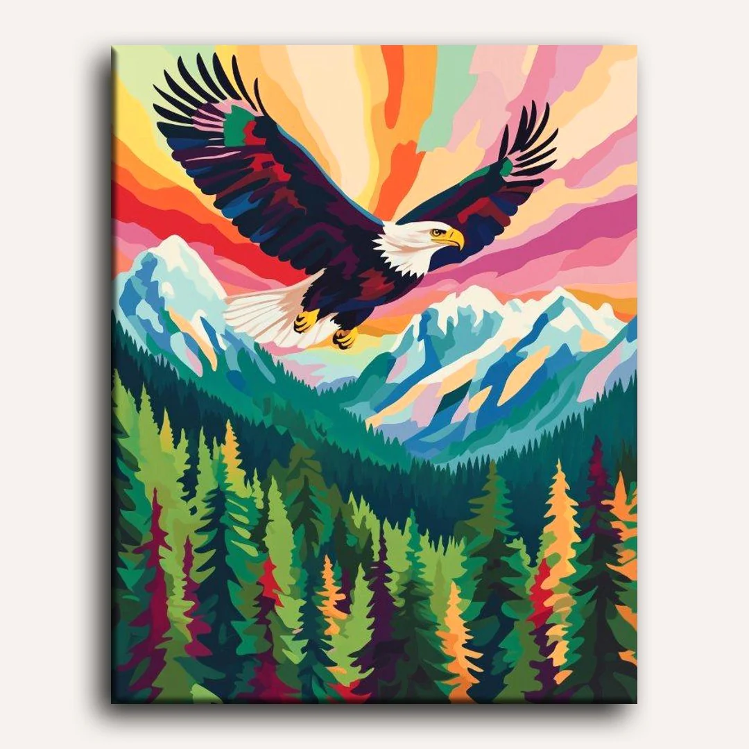 Colorful Eagle | Paint by Numbers - Image 2