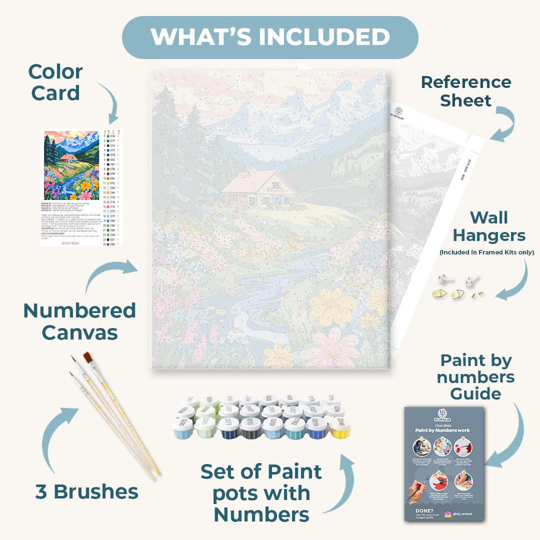 Colorful House in the Forest 2 | Paint by Numbers - Image 3