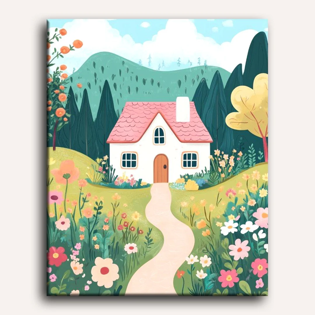 Colorful house | Paint by Numbers - Image 2