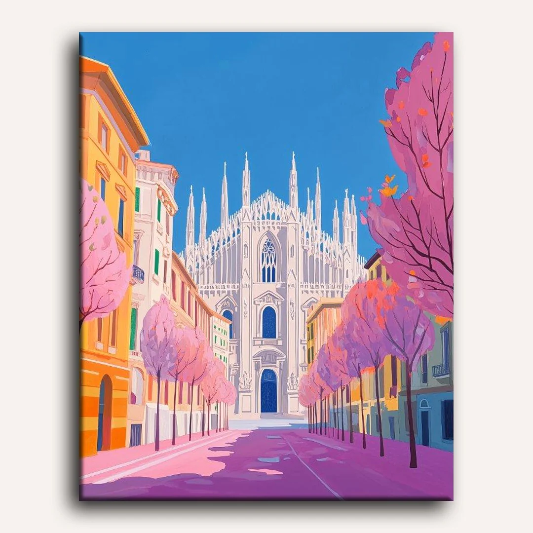 Colorful Milan | Paint by Numbers - Image 2