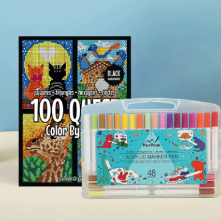 Color by Number Book with 48 markers - Image 2