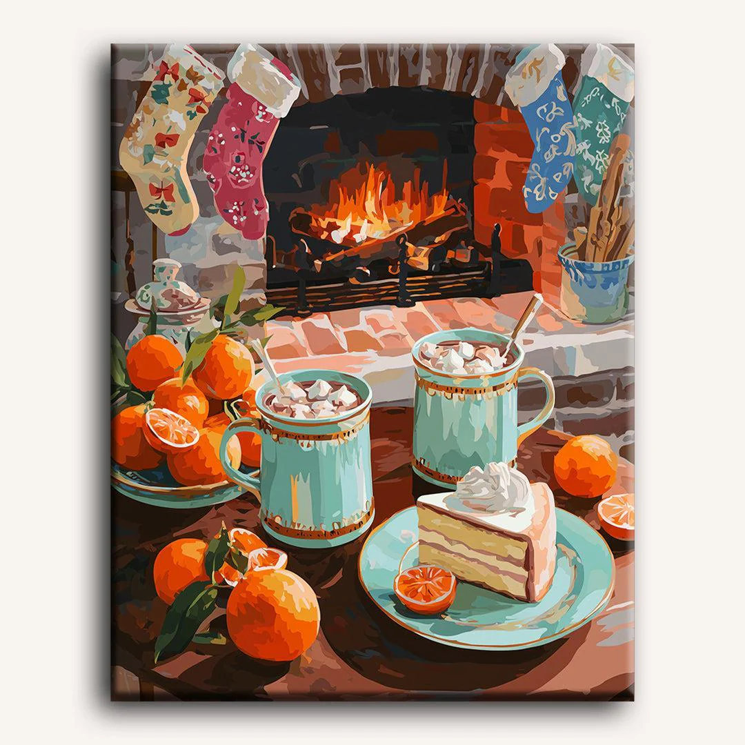 Cozy Christmas Fireplace | Paint by Number - Image 2
