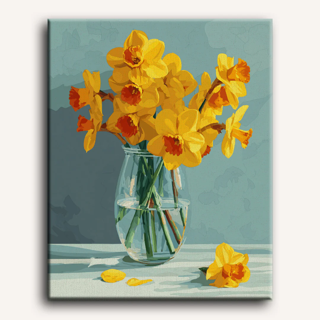 Daffodils in light | Paint by Number - Image 2