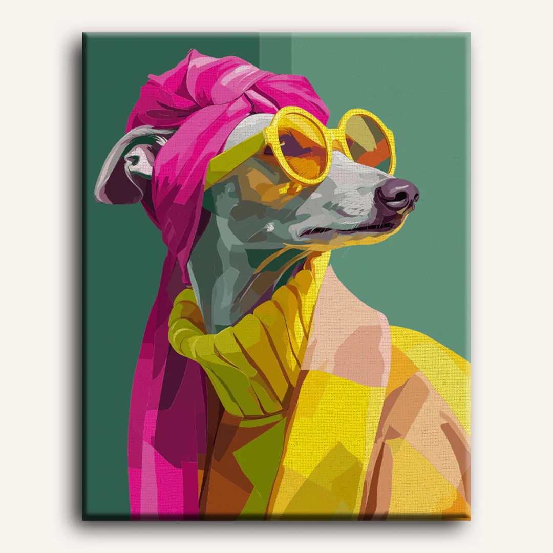 Elegant Greyhound | Paint by Number - Image 2