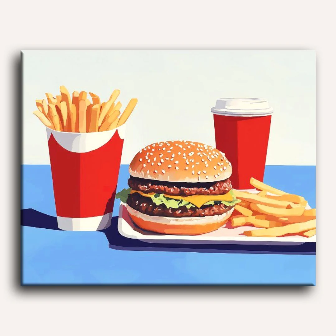 Fast food | Paint by Numbers - Image 2