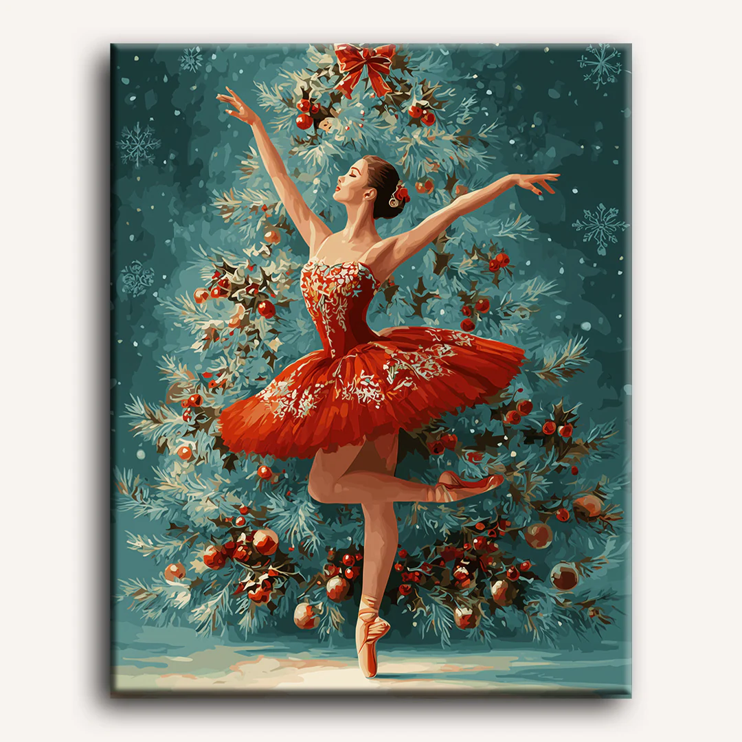 Festive ballerina | Paint by Number - Image 2