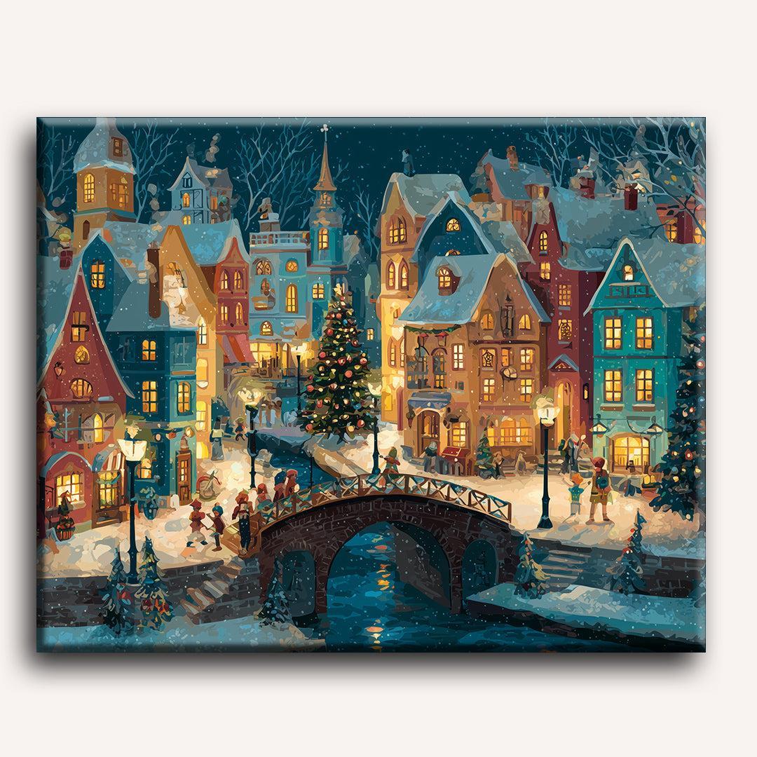 Festive Village | Paint by Number - Image 2