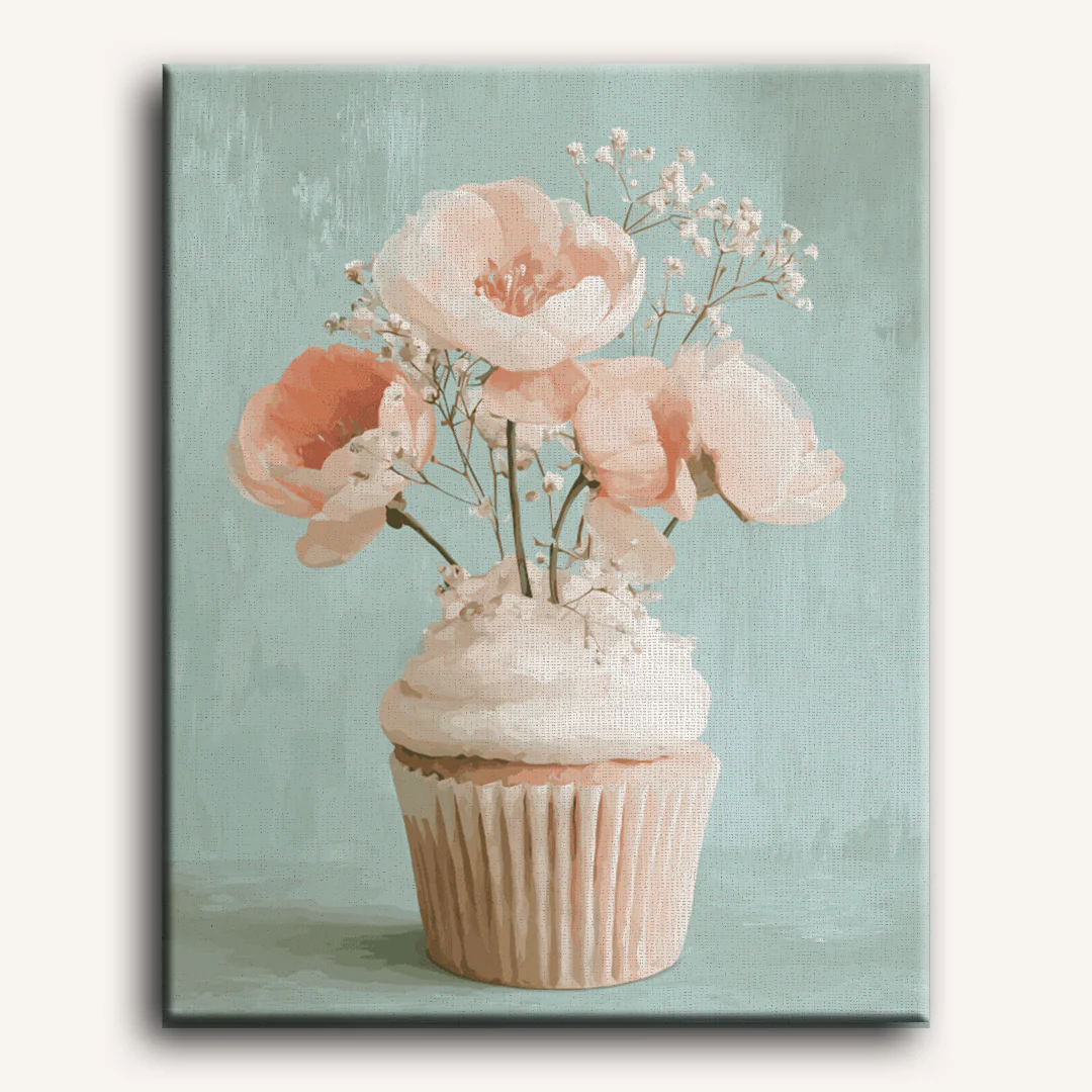 Floral Cupcake | Paint by Number - Image 2