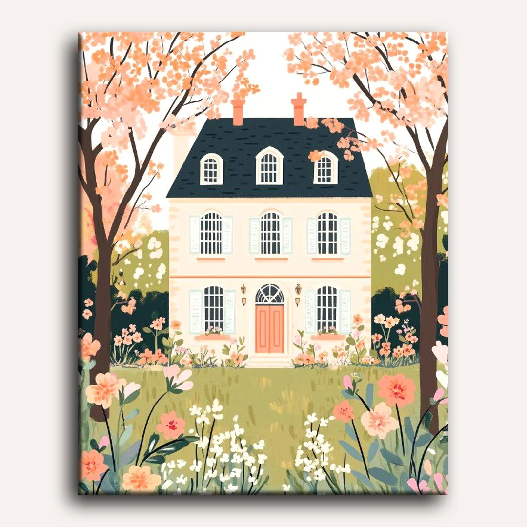 Flower House | Paint by Numbers - Image 2