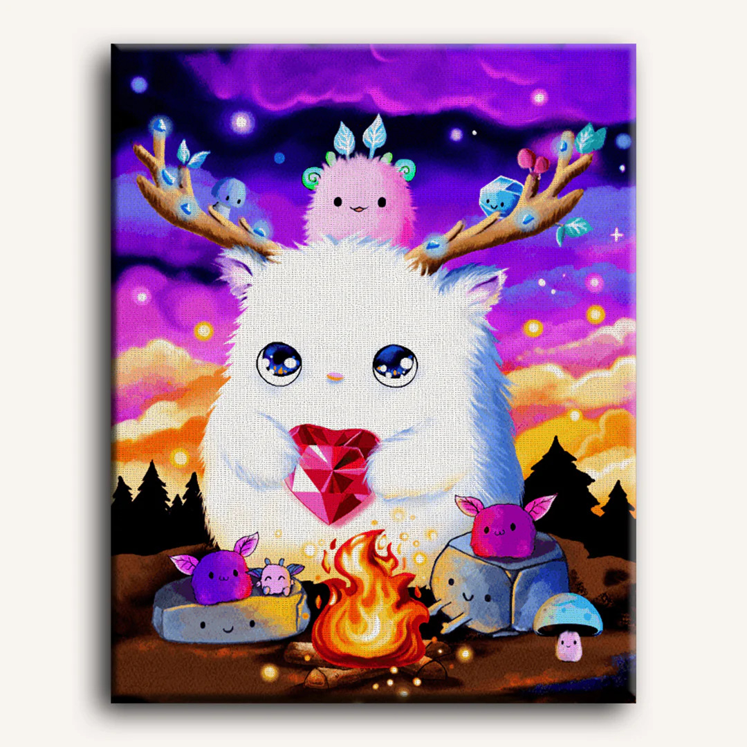 Forest Spirits at the Campfire - By Tiny Tami | Paint by Number - Image 2