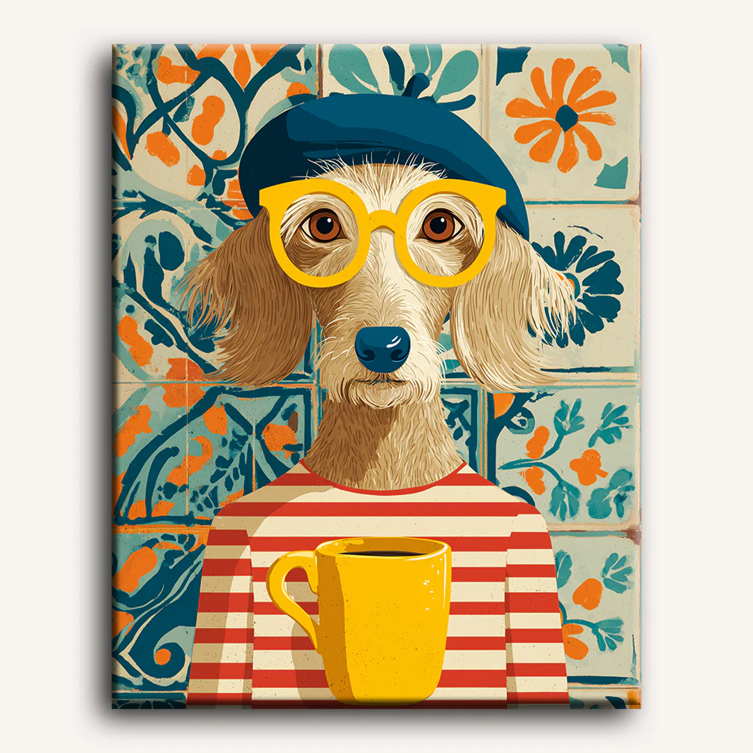 French style dog | Paint by Number - Image 2