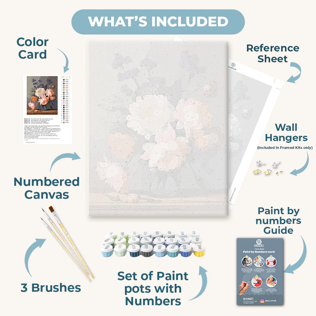 Fresh Flowers in a Vase | Paint by Numbers - Image 3