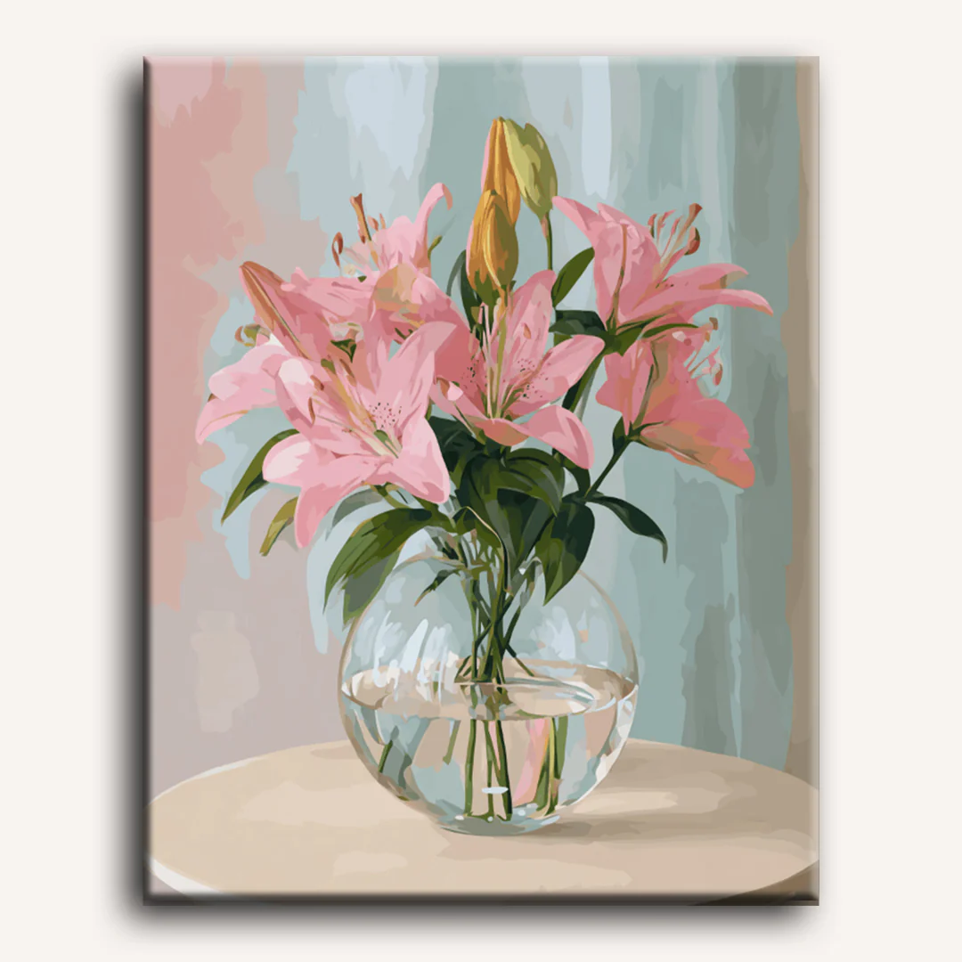 Gentle lilies | Paint by Number - Image 2