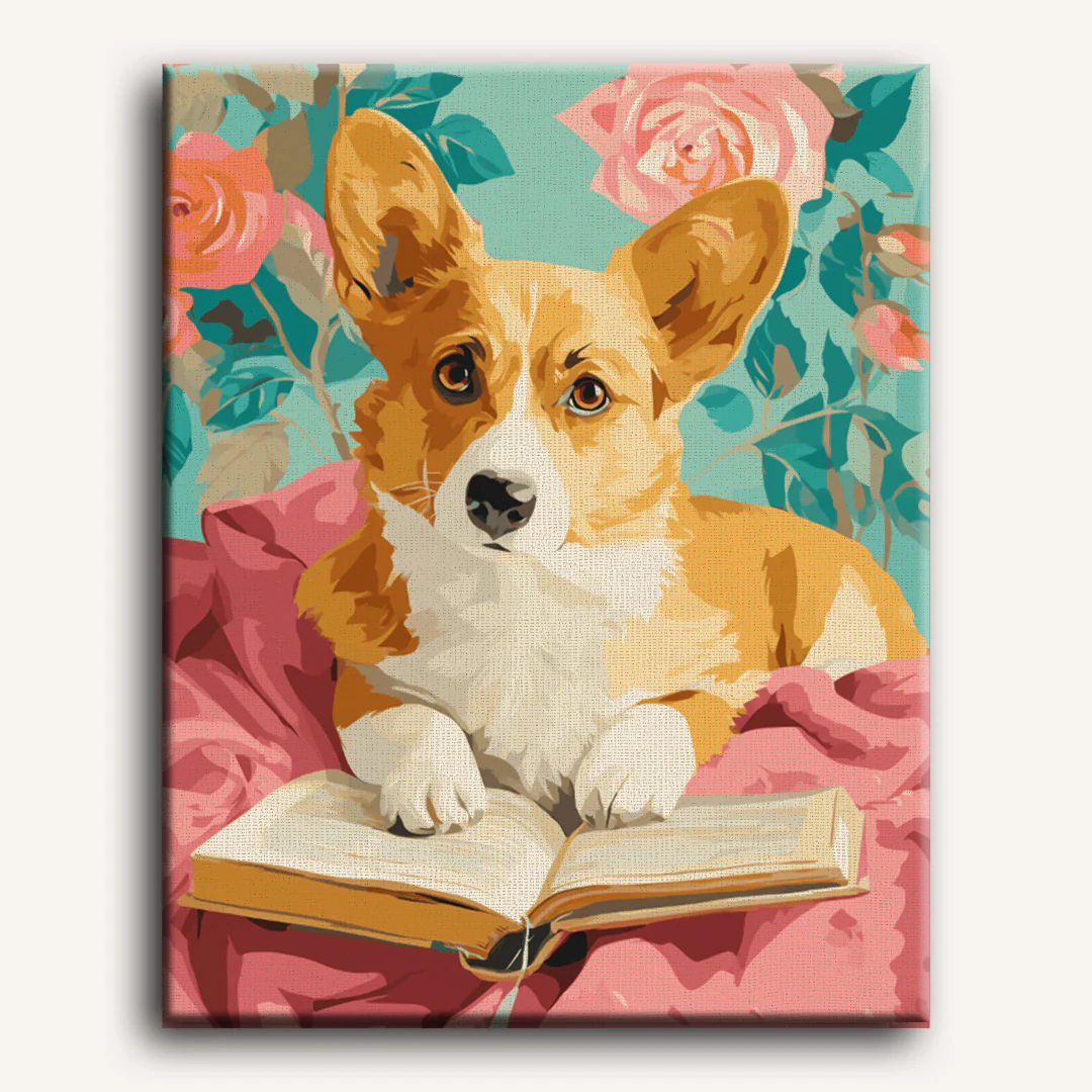 Intelligent Corgi | Paint by Number - Image 2