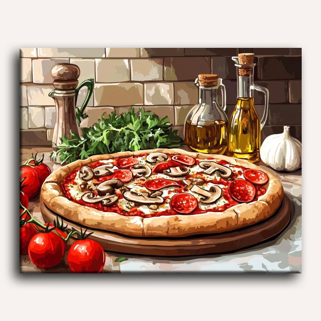 Italian Pizza | Paint by Numbers - Image 2