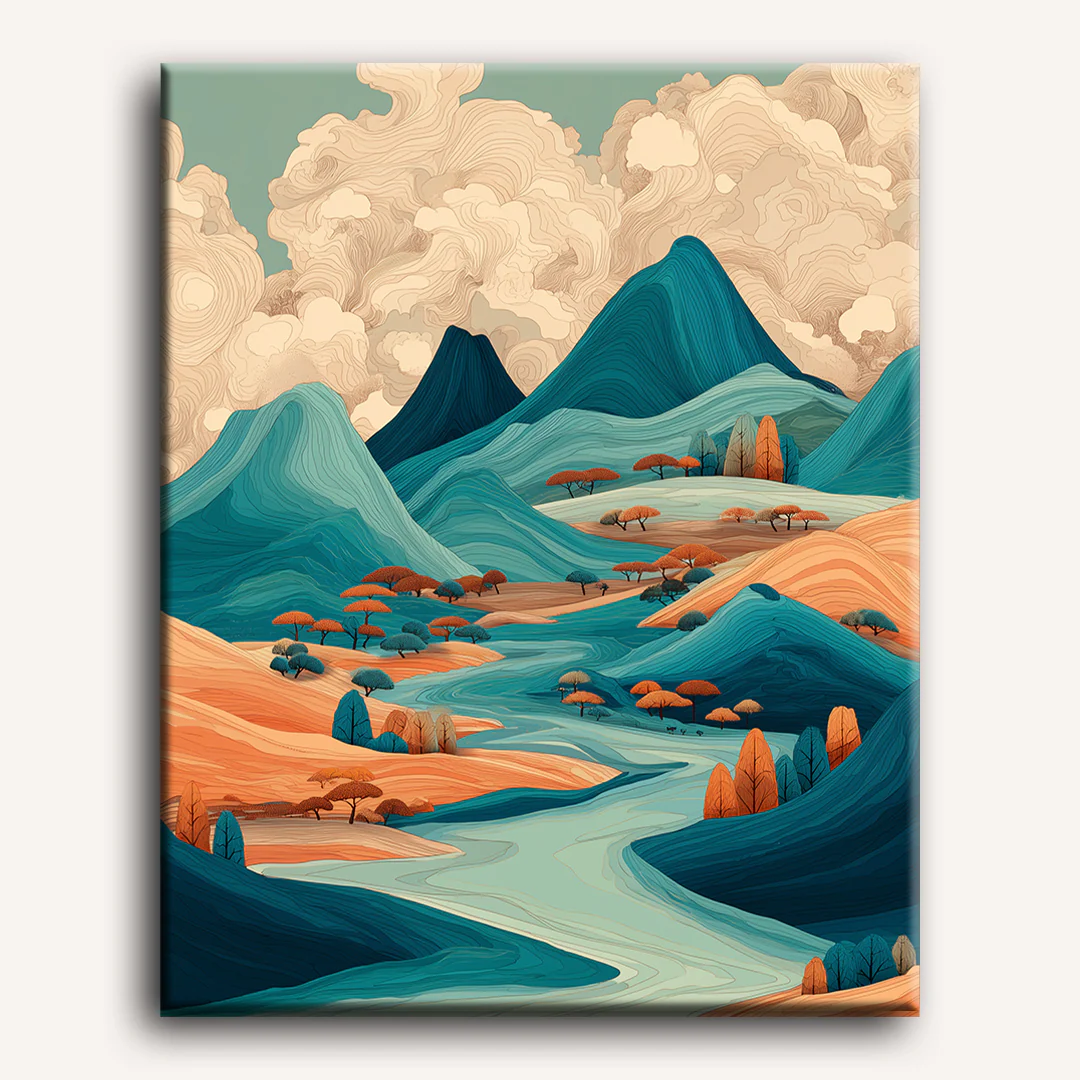 Japanese landscape | Paint by Number - Image 2