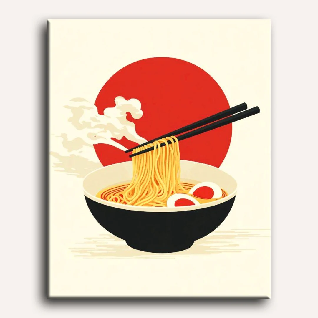 Japanese Ramen Noodles | Paint by Numbers - Image 2