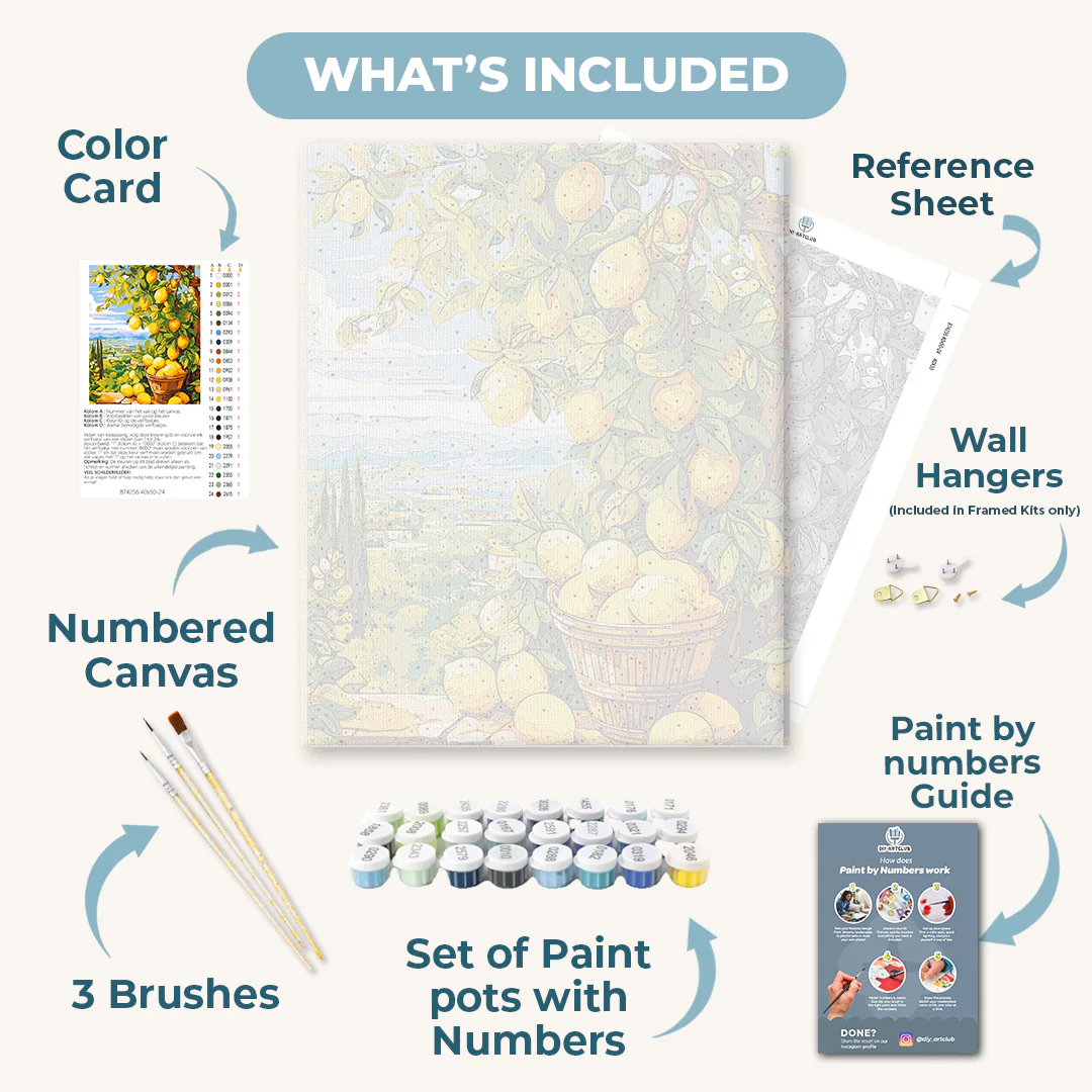 Lemon tree with stunning view | Paint by Numbers - Image 3