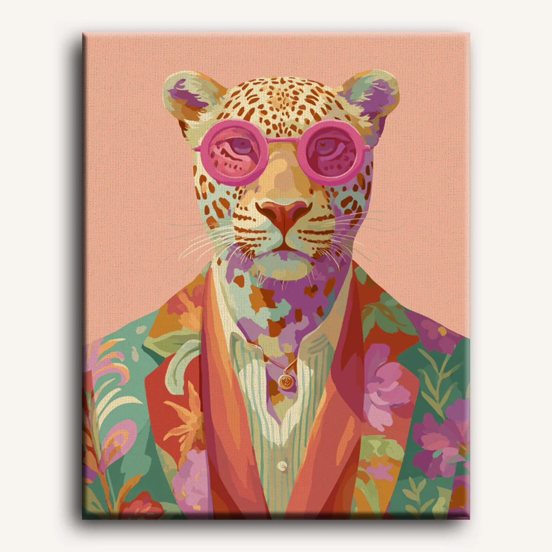 Leopard in Style | Paint by Number - Image 2
