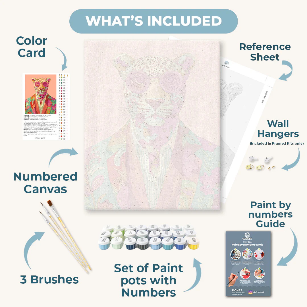 Leopard in Style | Paint by Number - Image 3