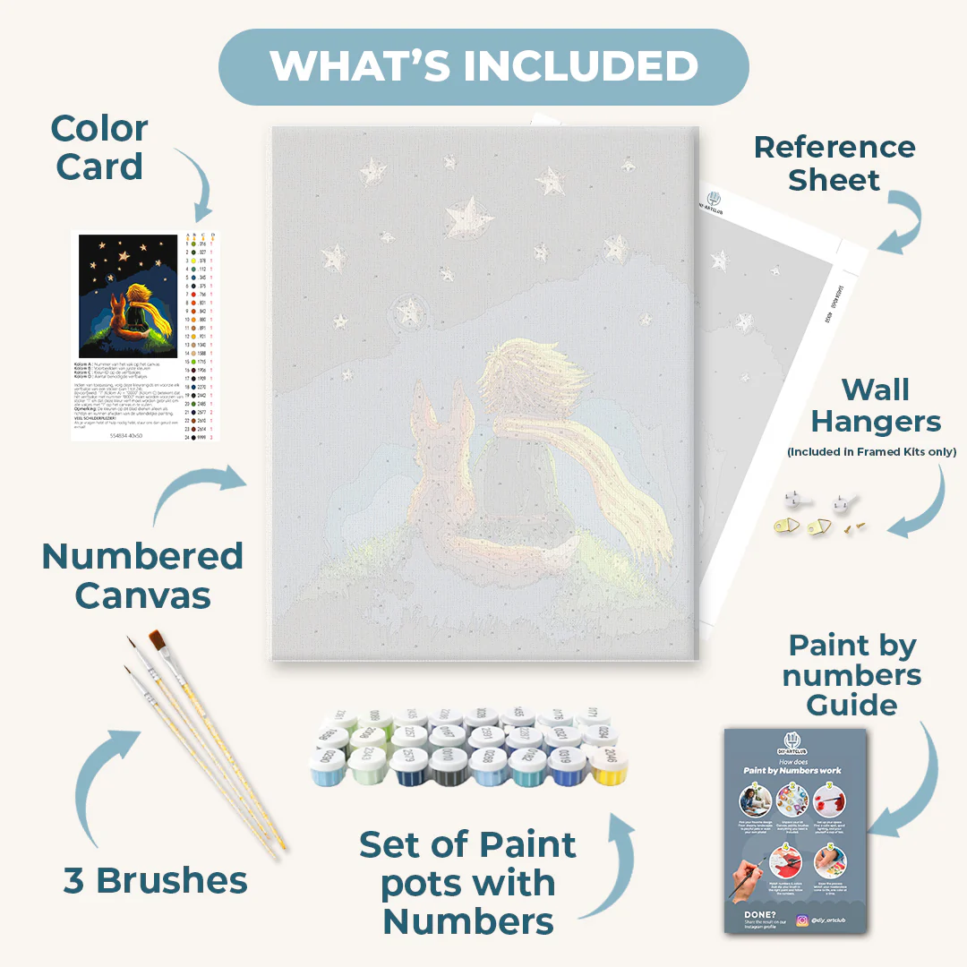Little Boy and Fox | Paint by Numbers - Image 3