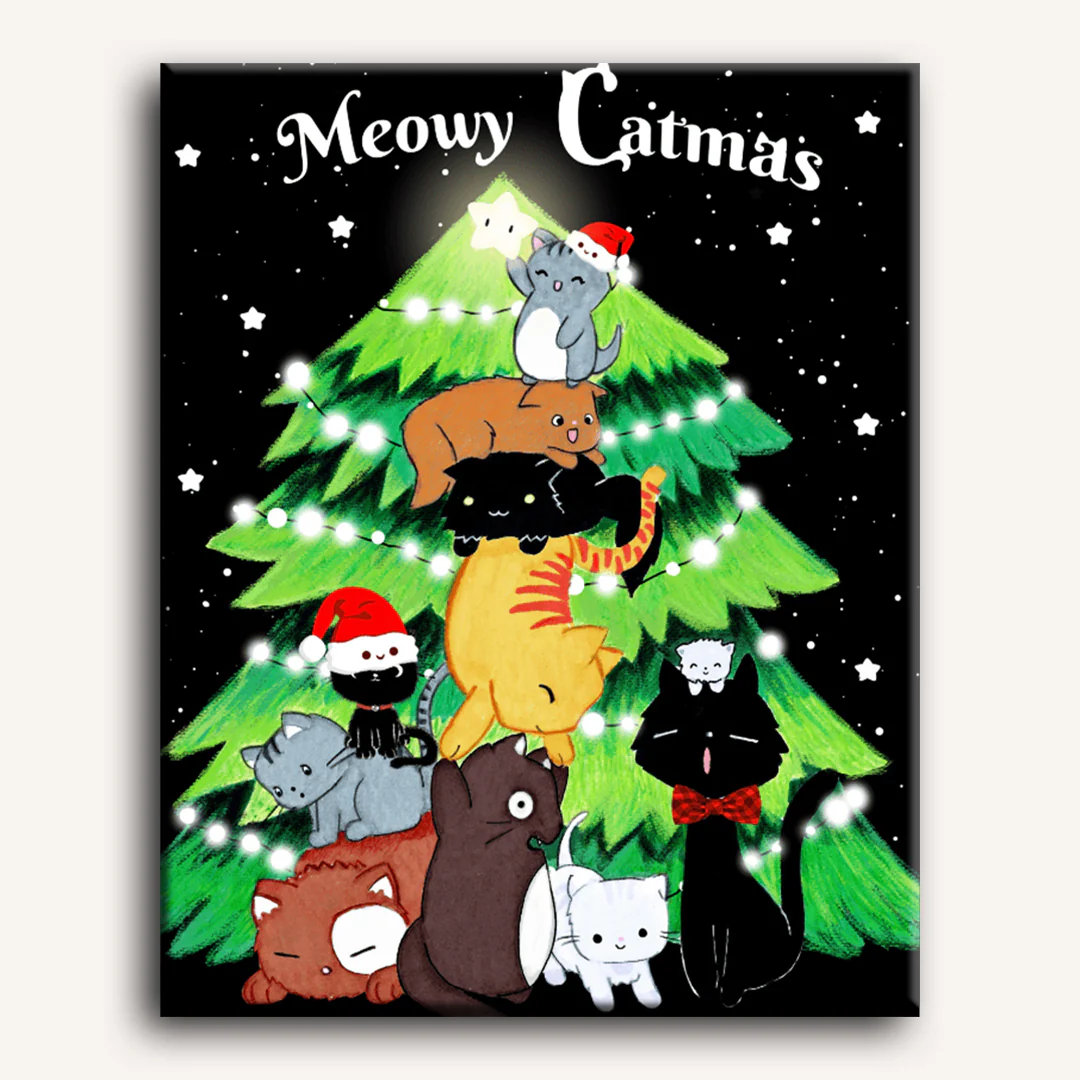 Meowy Catmas - By Tiny Tami | Paint by Number - Image 2