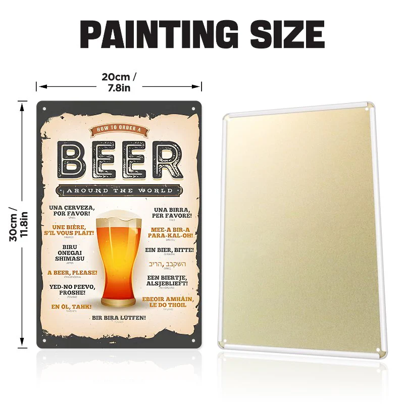 Metal Paint by Number Poster – Beer around the world - Image 4