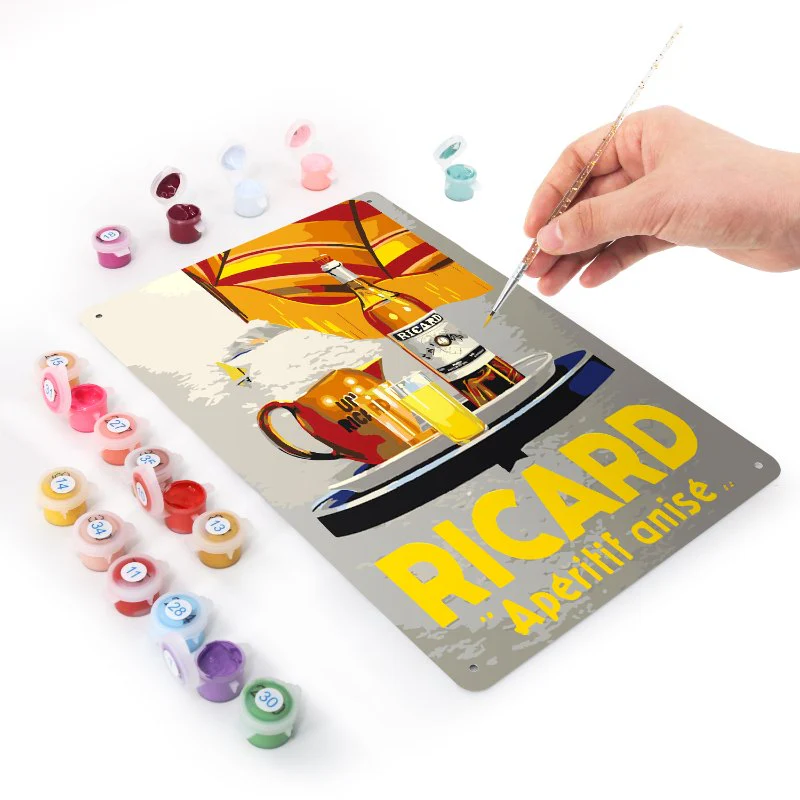 Metal Paint by Number Poster – Ricard Aperitif - Image 3