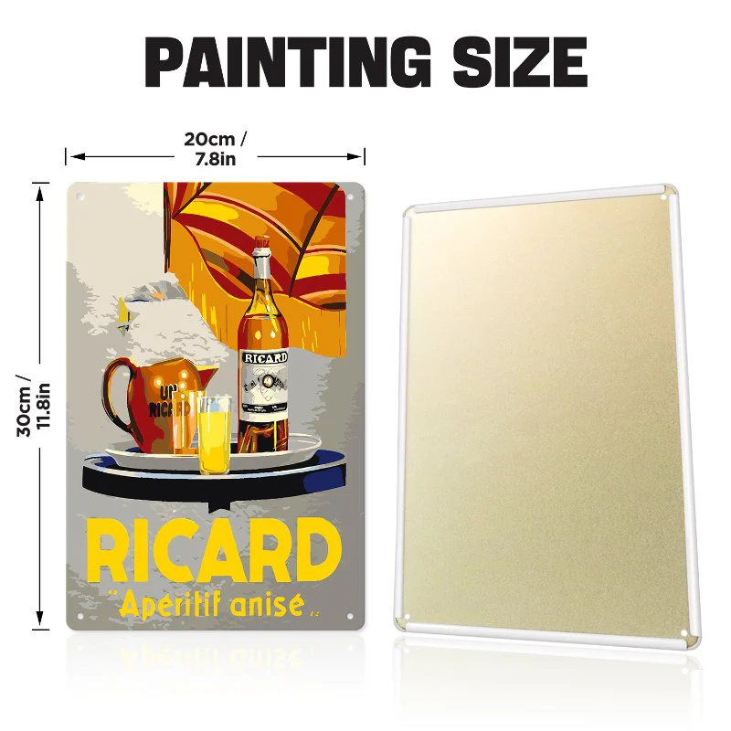 Metal Paint by Number Poster – Ricard Aperitif - Image 4