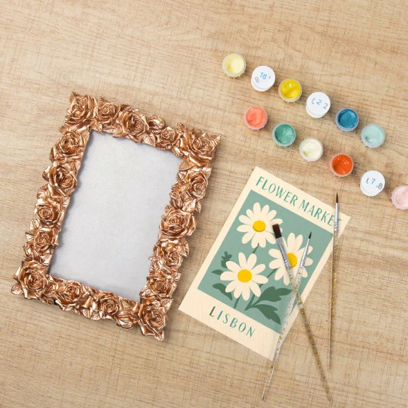 Mini Painting with Picture Frame – Flower Market Lisbon - Image 2
