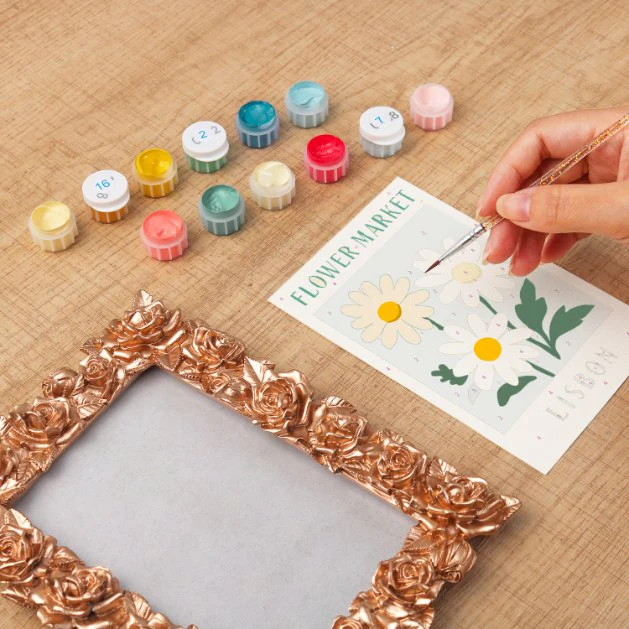 Mini Painting with Picture Frame – Flower Market Lisbon - Image 3