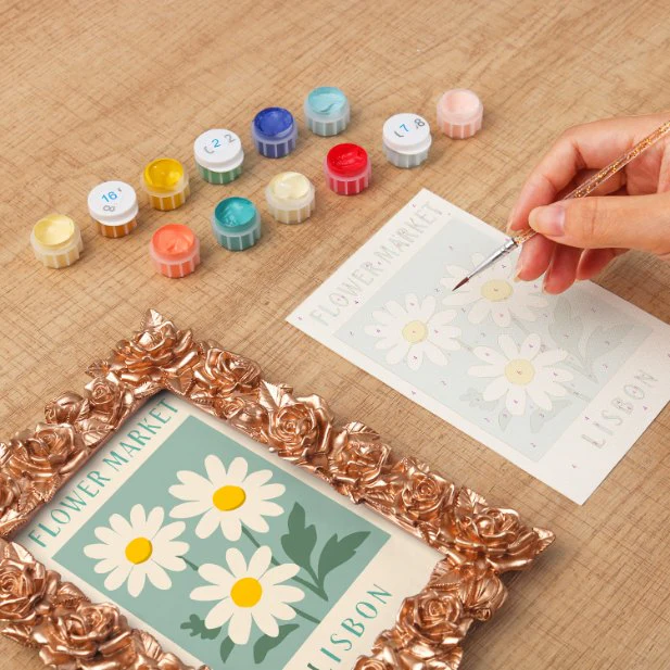 Mini Painting with Picture Frame – Flower Market Lisbon - Image 4