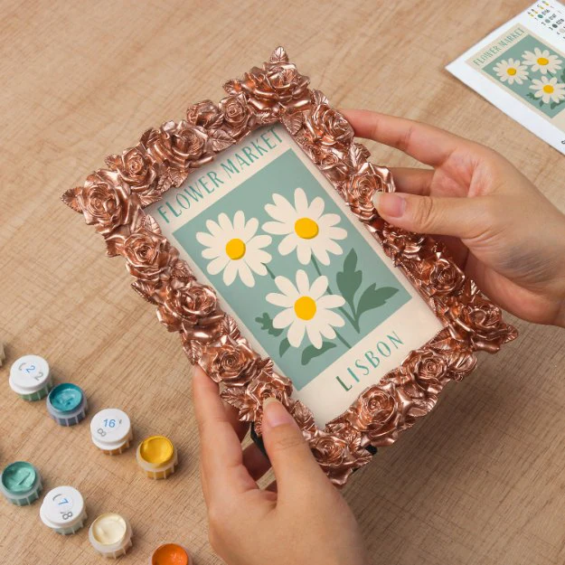 Mini Painting with Picture Frame – Flower Market Lisbon - Image 6