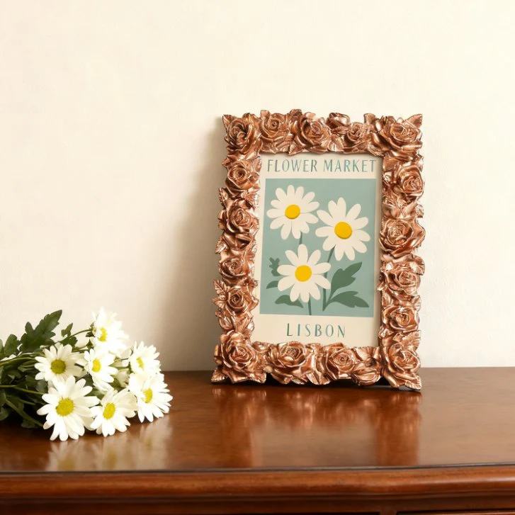 Mini Painting with Picture Frame – Flower Market Lisbon - Image 8