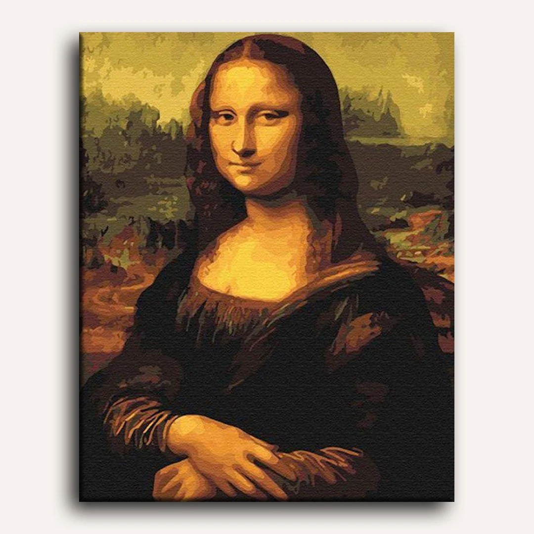 Mona Lisa drinking wine | Paint by Numbers - Image 2