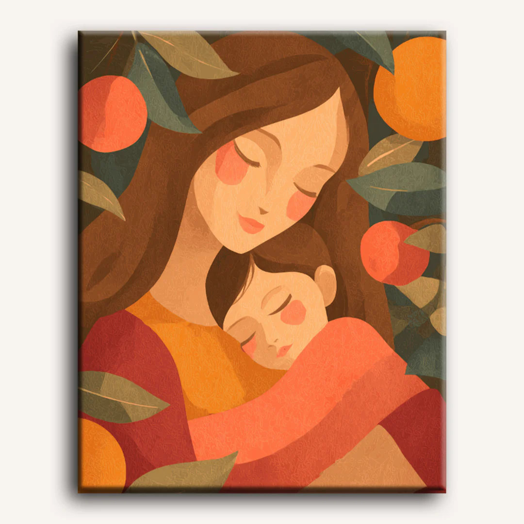 Mother and child | Paint by Number - Image 2