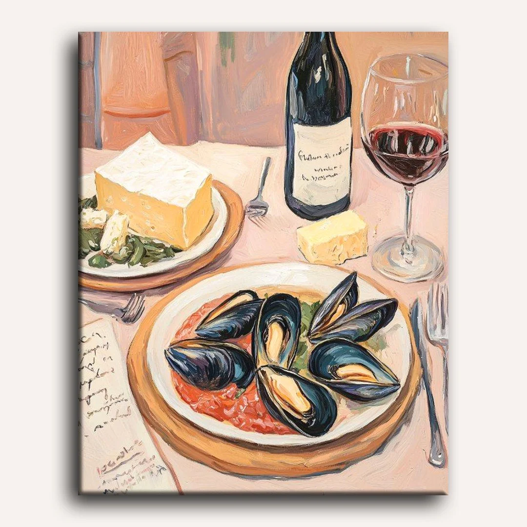 Mussels dinner | Paint by Numbers - Image 2