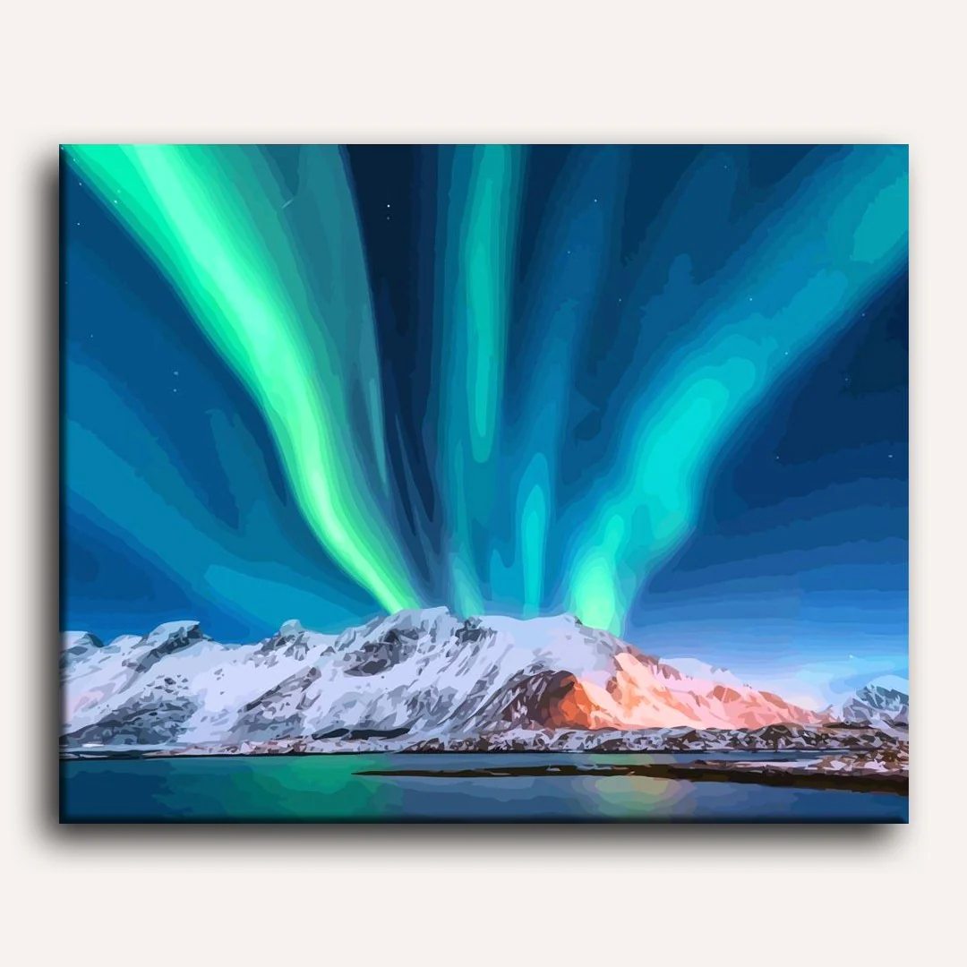 Northern Lights in Norway | Paint by Numbers - Image 2